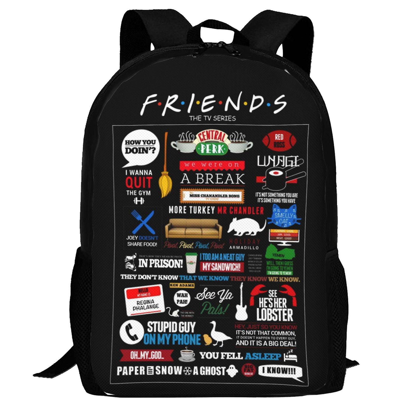 Friends Tv Show Backpack,Laptop Backpack Lightweight Casual DaypackMulti-Function Travel Backpack
