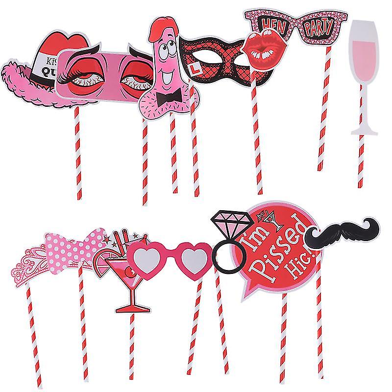 14pcs Bachelor Party Photo Booth Props