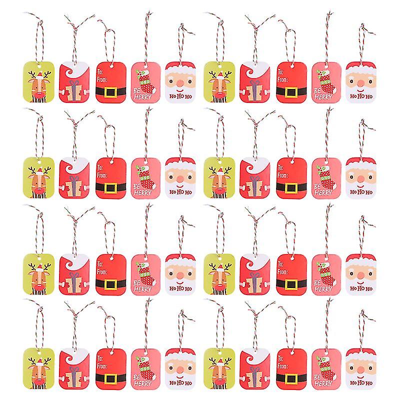 100pcs Christmas Present Tags