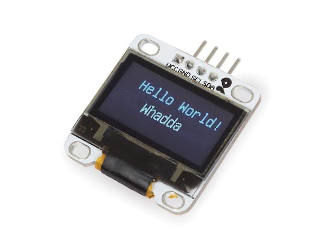 Whadda 0.96 OLED display I2C, risoluzione 128 x 64, ampio angolo di visione, efficienza energetica,