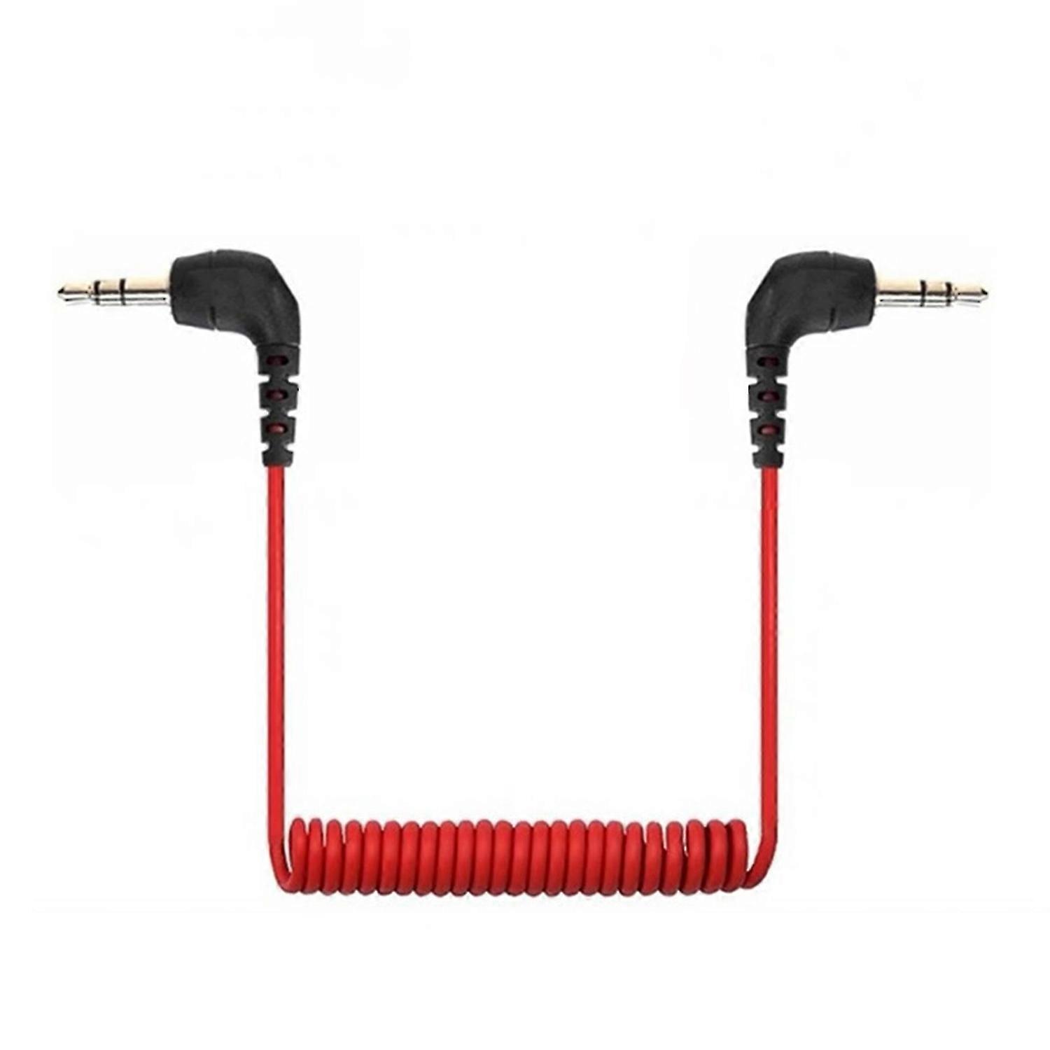 Patch Cable Stable Transmission Coiled Right Angle Microphone Cable for BOYA Rode SC7/BOYA Rode SC2