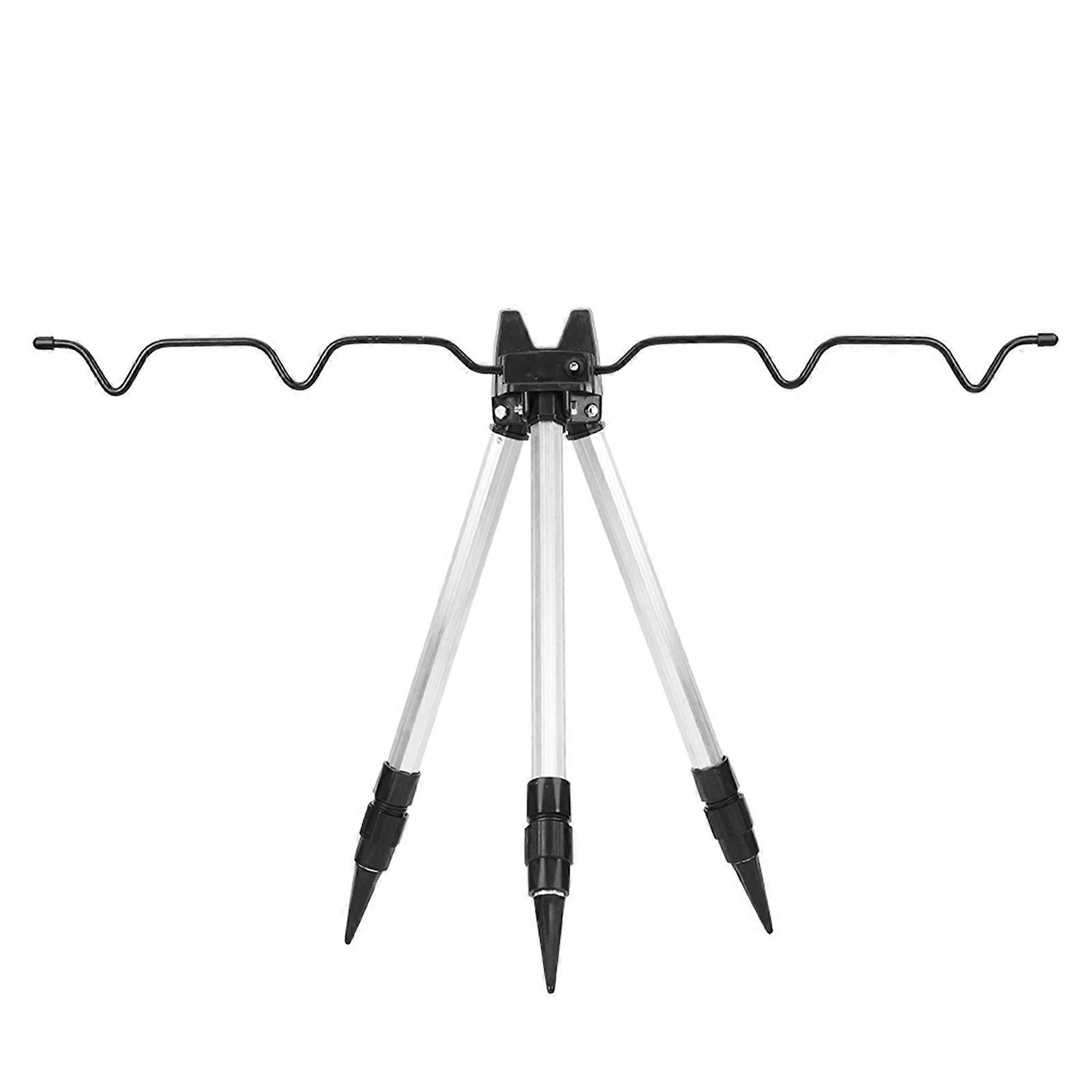 ZPSHYD Fishing Rod Tripod Stand, Ultrashort Folding Tripod Stand, Aluminum Alloy Mini Shrinkage Rod Tripod Stand Pole Bracket for Fishing