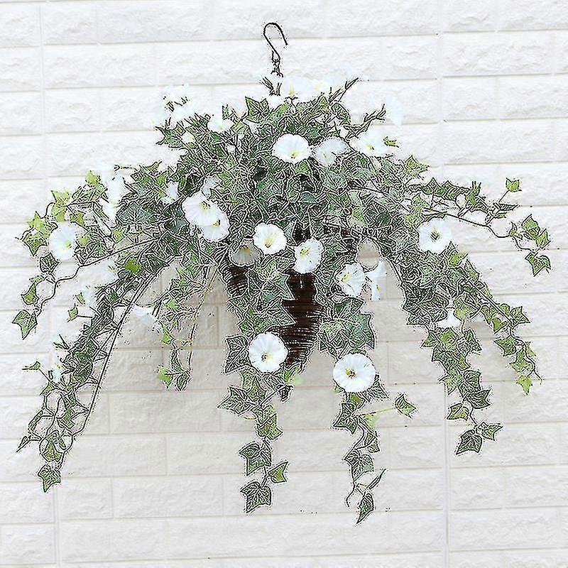 Κρεμώντας καλάθι με τα τεχνητά λουλούδια Petunia μεταξιού αμπέλου για υπαίθριο/εσωτερικό