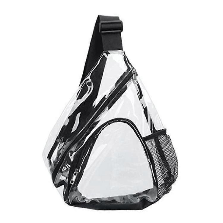 Clear PVC Sling Bag Stadium Approved, Backpack with Adjustable Strap