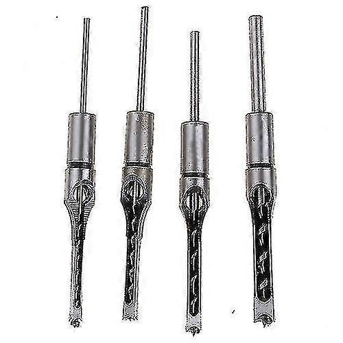 4pcs Woodworking Square Hole Drill Bits,mortise Chisel Hole Saw Drill Bit Set