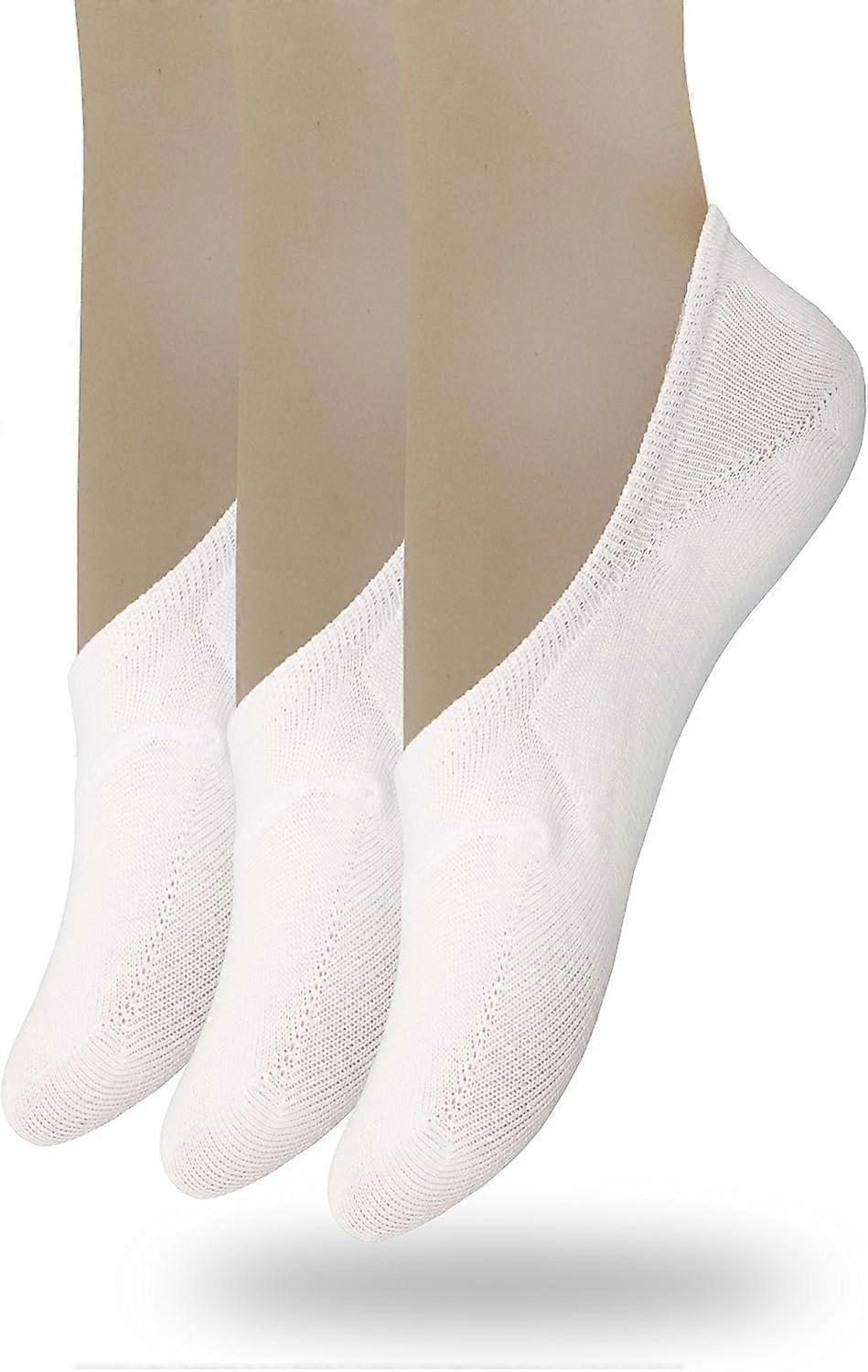 Women's Socks with Reinforced Toe Non Slip Thin Invisible Flat Boat Liner Low Cut Cotton Casual 3 Pa