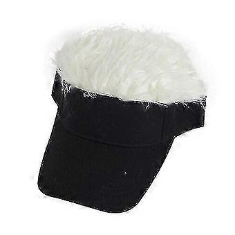 Golf Baseball Cap With Fake Hair Cap Sun Visor Fun Toupee Hats Mens Spiked