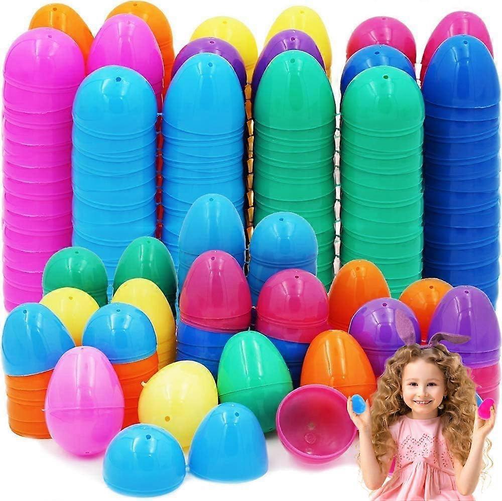 Fillable Easter Eggs with Hinge Bulk Colorful Bright Plastic Easter Eggs, Perfect for Easter Egg Hunt, Suprise Egg, Easter Hunt, 2.25" Assorted Colors