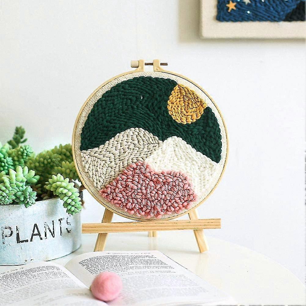 DIY Matta Krok Kit Broderi Startkit Stickning Ull