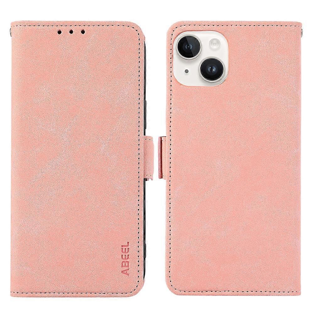 For iPhone 16 Pro Max ABEEL Frosted Magnetic RFID Leather Phone Case