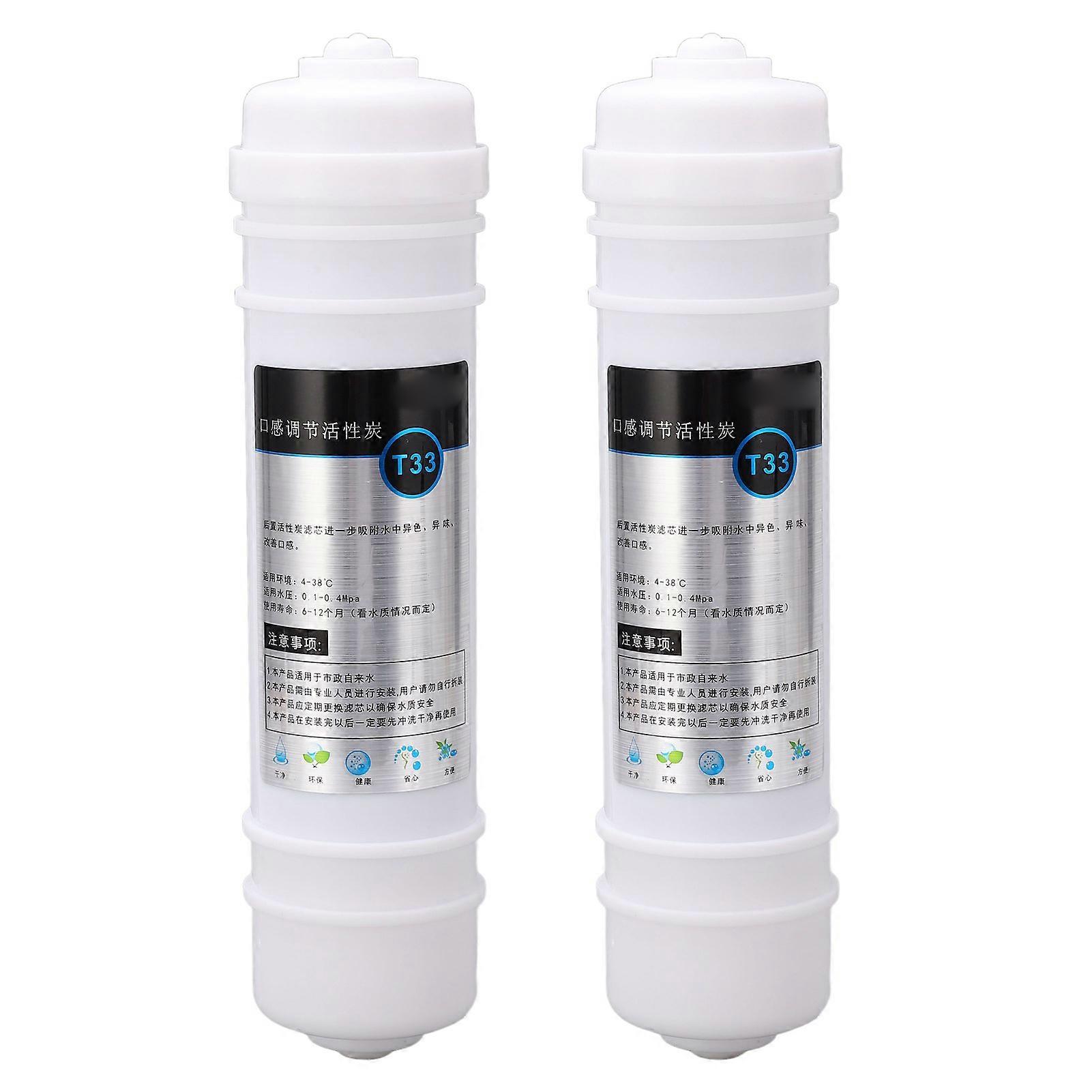 2 قطعة خرطوشة تصفية المياه 10in الكربون المنشط T33 مجموعة التصميم العالمي كيت للمنزل