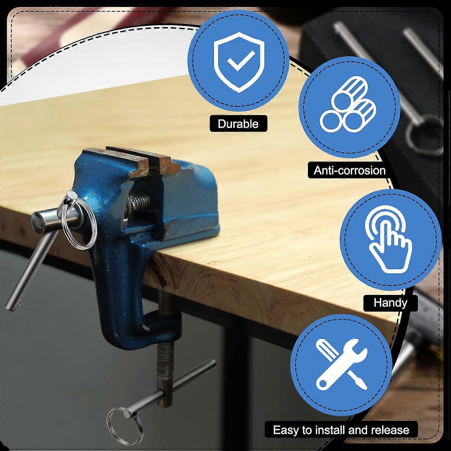 4 Pack 316 Stainless Steel Quick Release Pins - 1/4" Bimini Top Boat Hardware (6.3mm)