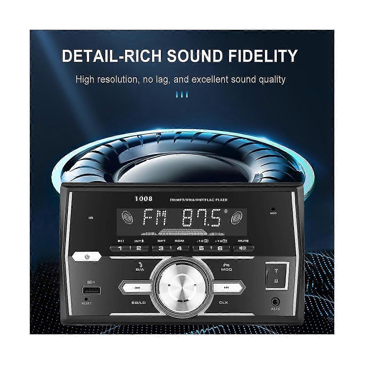 2din Car Radio Stereo Player Digital Bluetooth Mp3 Player Fm Audio 12v Stereo Music Usb/sd Eq Color