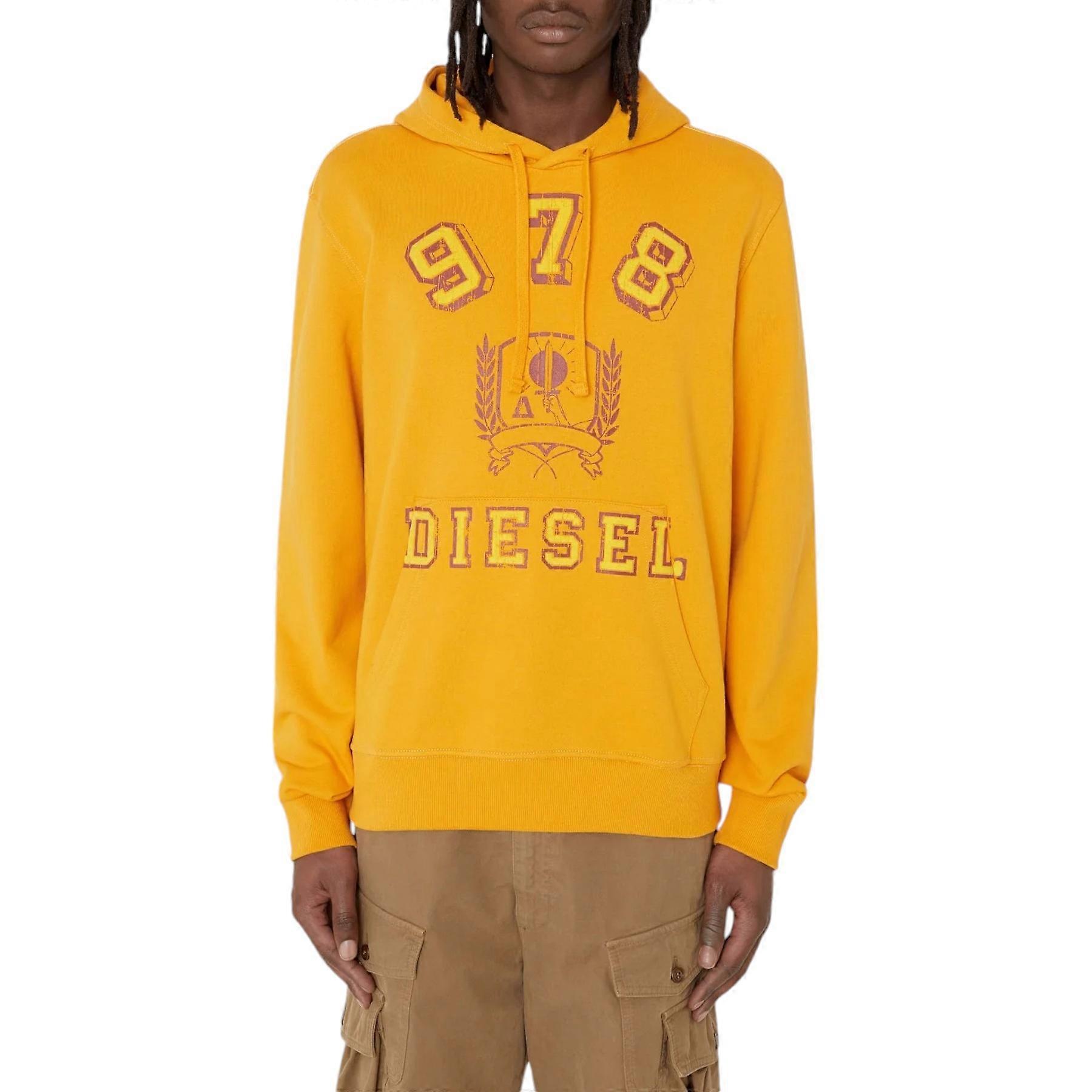 Diesel S-ginn-hood-e5 Mens Fleece Hoodie Regular Fit Hoody Pullover