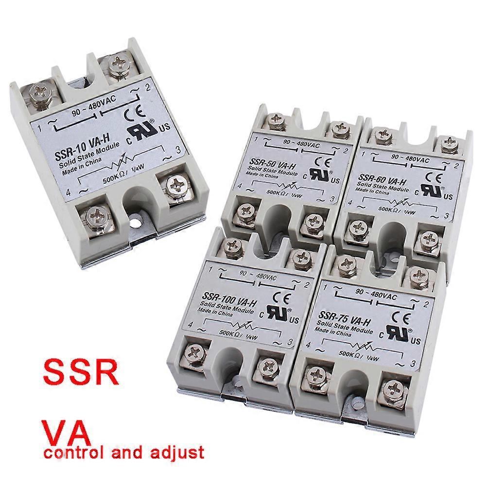 مرحل الحالة الصلبة SSR-10VA-H SSR-15VA-H SSR-25VA-H SSR-75VA-H SSR-50VA-H SSR-60VA-H في الواقع 500 كيلو أوم 4 واط إلى 90-480 فولت تيار متردد