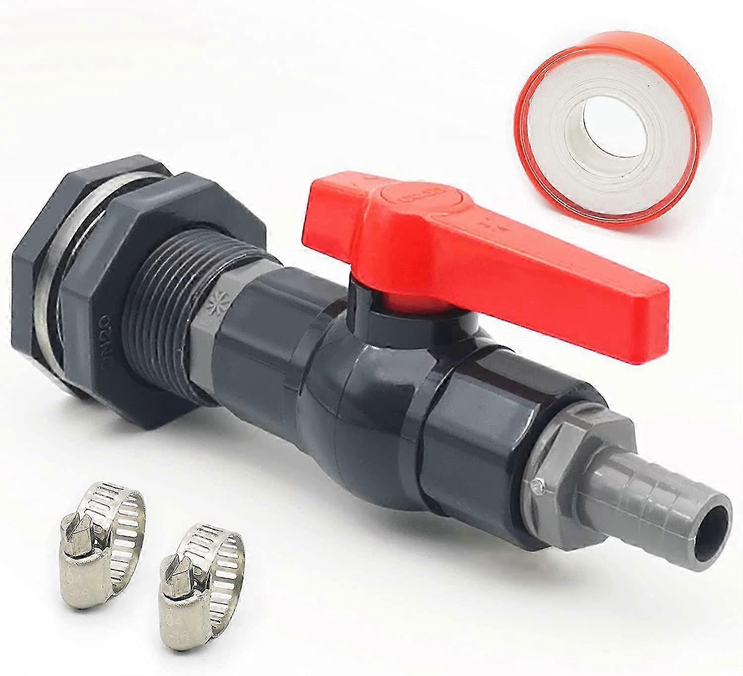 Rain Barrel Spigot kit Within 3/4 inch PVC Bulkhead Adapter