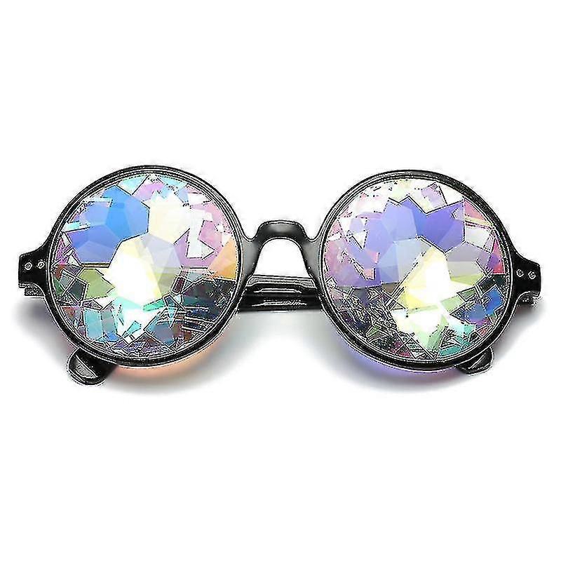 Psychedelic Festivals Kaleidoscope Rainbow Sunglass Rave Goggle Glasses Prism Diffraction