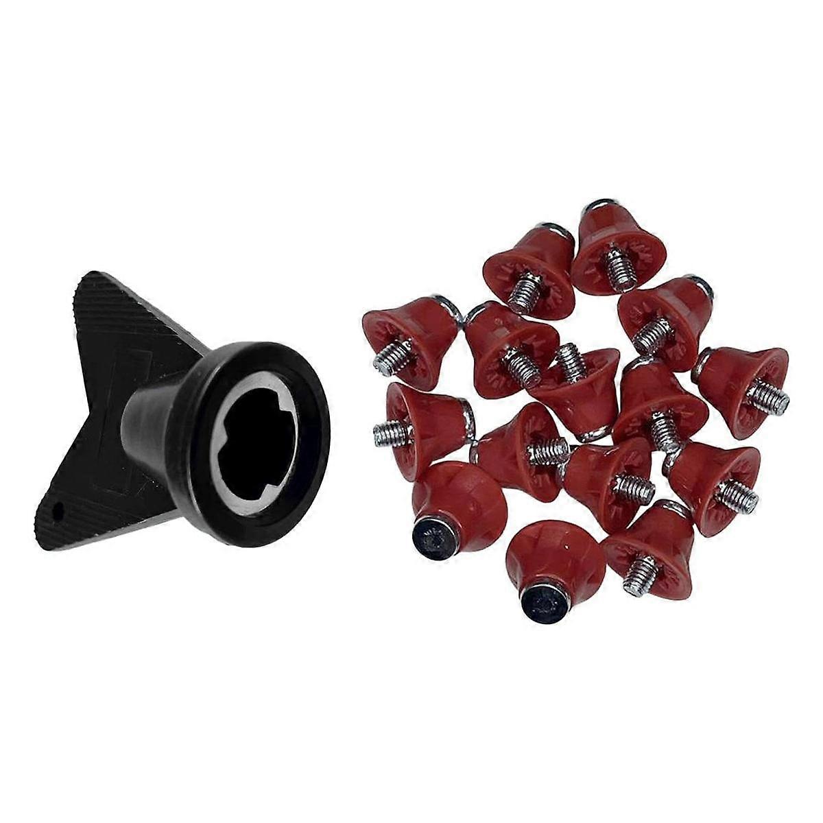 12 αιχμές παπουτσιών βιδών βιδών 13mm M5 καρφιών καρφιών ποδοσφαίρου PC καρφιά ποδοσφαίρου, καρφιά ποδοσφαίρου για την κατάρτιση ανταγωνισμού κόκκινο