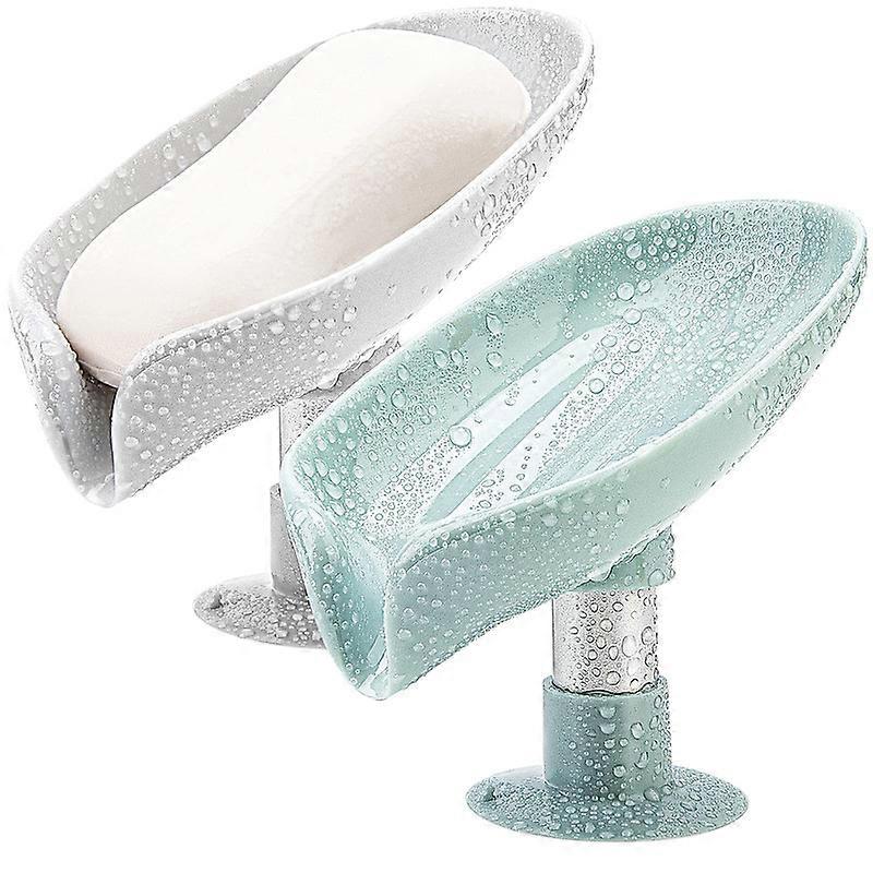 Soap Holder Leaf-Shape Self Draining Soap Dish Holder, Not Punched