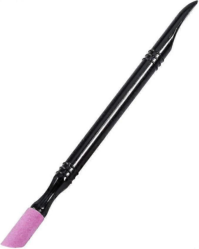 Gel Art Cuticle Remover Cuticle Cutter With Special Spoon Stainless Steel Nail Cleaner, Satin Edge Rubber Handle Cuticle Pusher