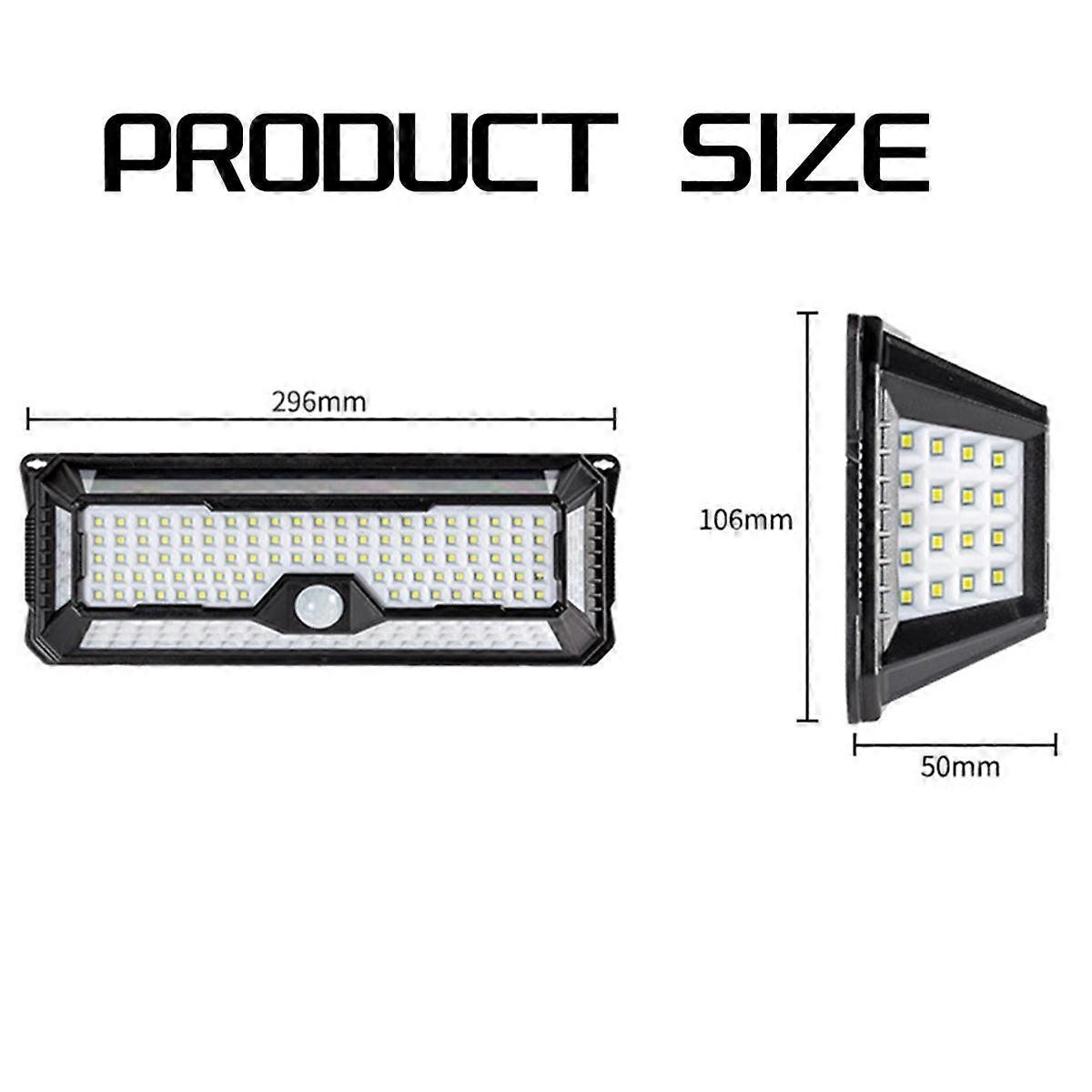 Solar Outdoor Lights, 4000LM 202 LED Motion Sensor Outdoor Light, IP65 Waterproof Solar Outside Lig