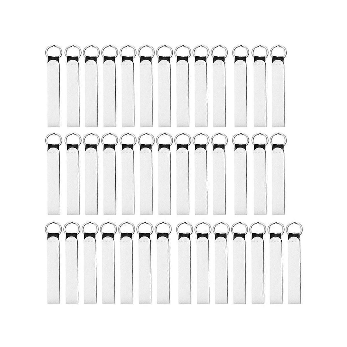 40 Pcs Sublimation Keychain Blanks Neoprene Wristlet Keychain DIY Keychain Wrist Lanyard Keychain H
