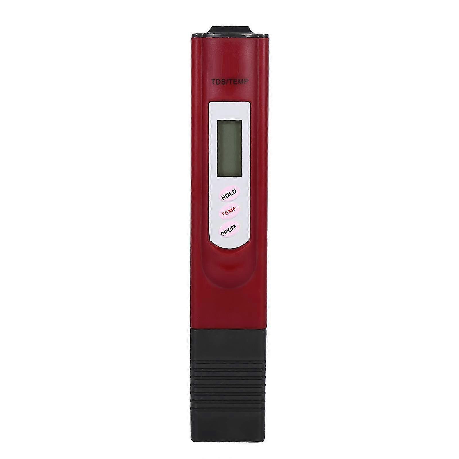 Digital LCD Water Quality Testing Pen Purity Filter TDS Meter Tester 09999 PPM Temp Red