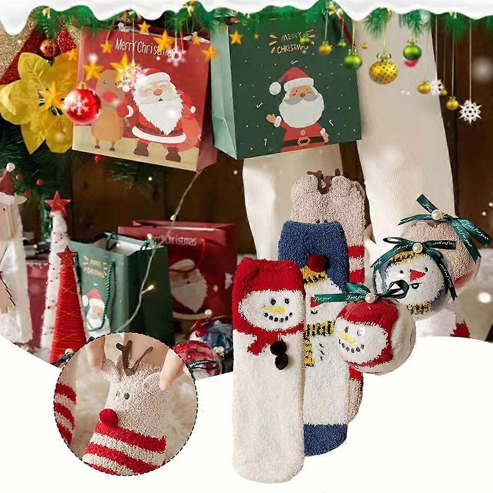 Christmas Thickness Sleeping Socks Stylish Fine Handiwork Warming Socks for Outdoors