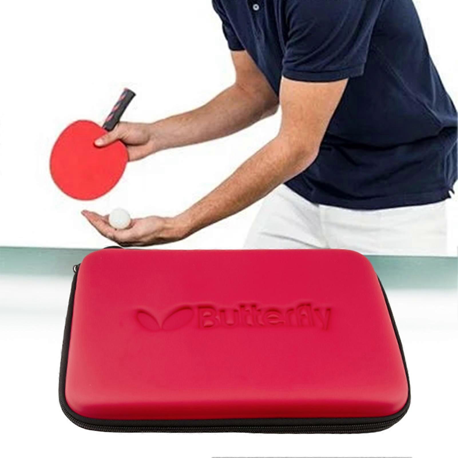 Table Tennis Racket Cover Square Ping-pong Paddles Case with Practical Wrist Strap Extra Padding for Enhanced Protection