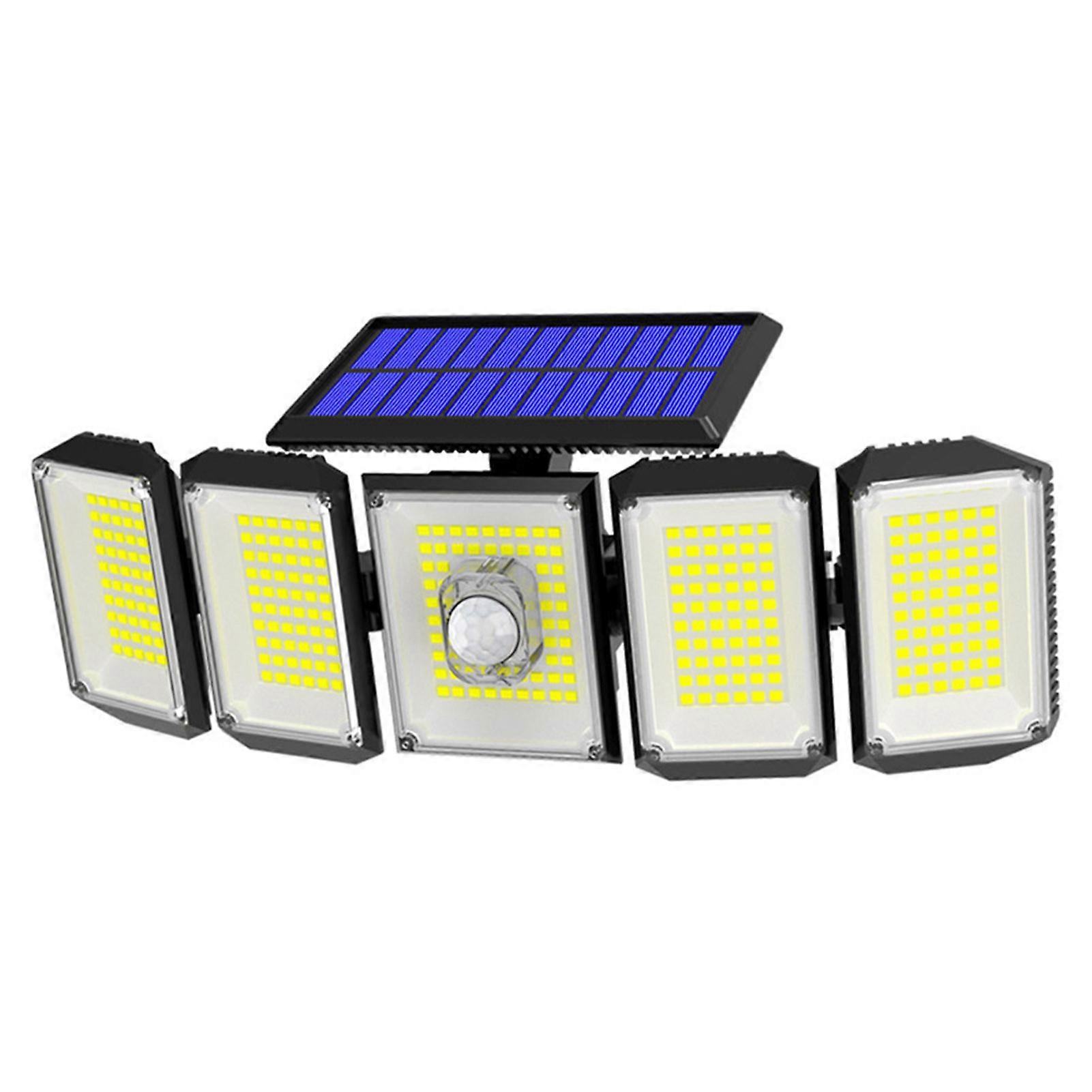 5 Heads Solar 300 LED Light HIgh Brightness Durable Lamps for Aisle Porch Or Driveway