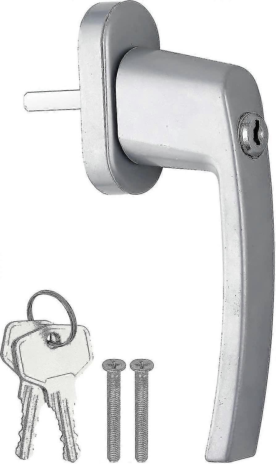 Aluminium Window Handle, Lockable Security Window Handle, Window Lock, Child Safety Lock With Pin Length 35 Mm, Keyed Alike Windows Balcony Door Handl