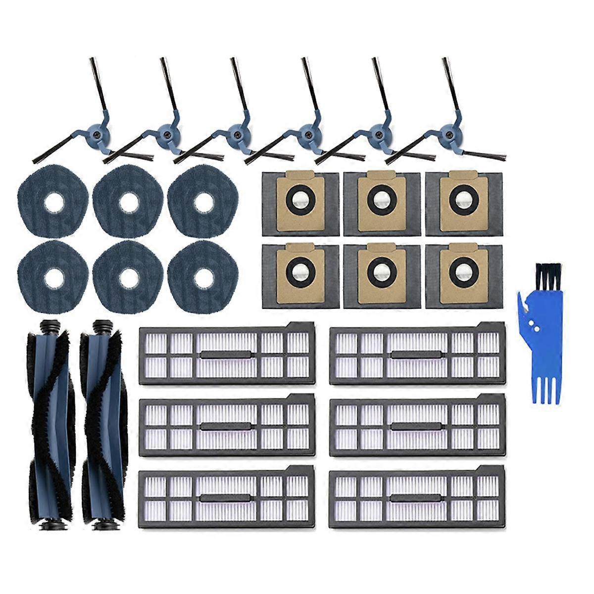 For X10 Pro Omni Replacement Parts Accessories Roller Side Brush Filter Mop Cloth Rags Pads Dust Ba