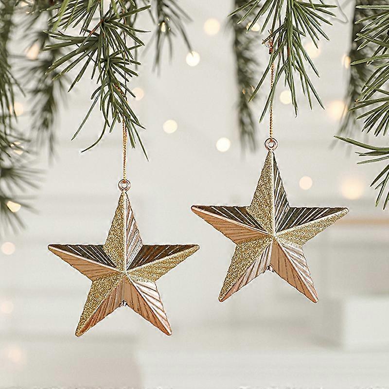 2 stk juletre anheng dekorasjon pentagram