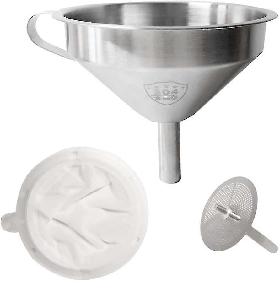 Stainless Steel Funnel, Multifunction Filter Funnel For Most Bottles