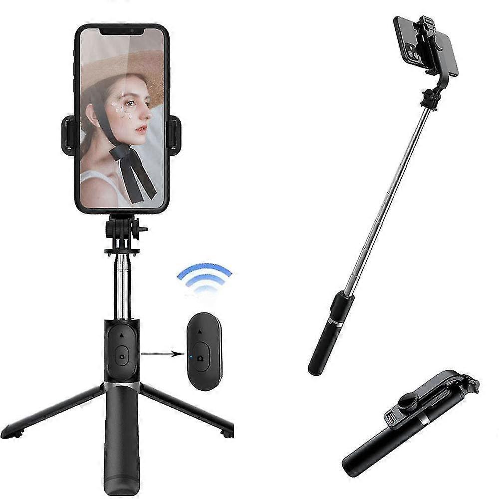 2023 - Selfie Stick Tripod, Portable Extendable 3 In 1 Stainless Steel Phone Tripod With Detachable Wireles