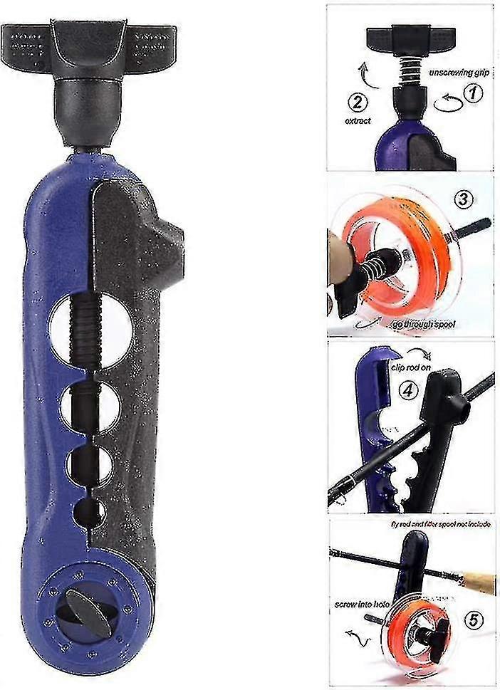 Mini Line Spooler, Portable Adjustable Fishing Line Spooler Spinning Lines Winder Reel Spooling Device