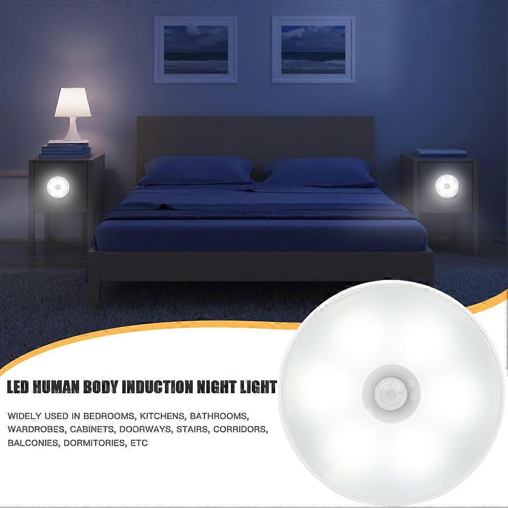 LED Motion Sensor Wireless Night Lights Cabinet Stair Lamp PIR Battery Light