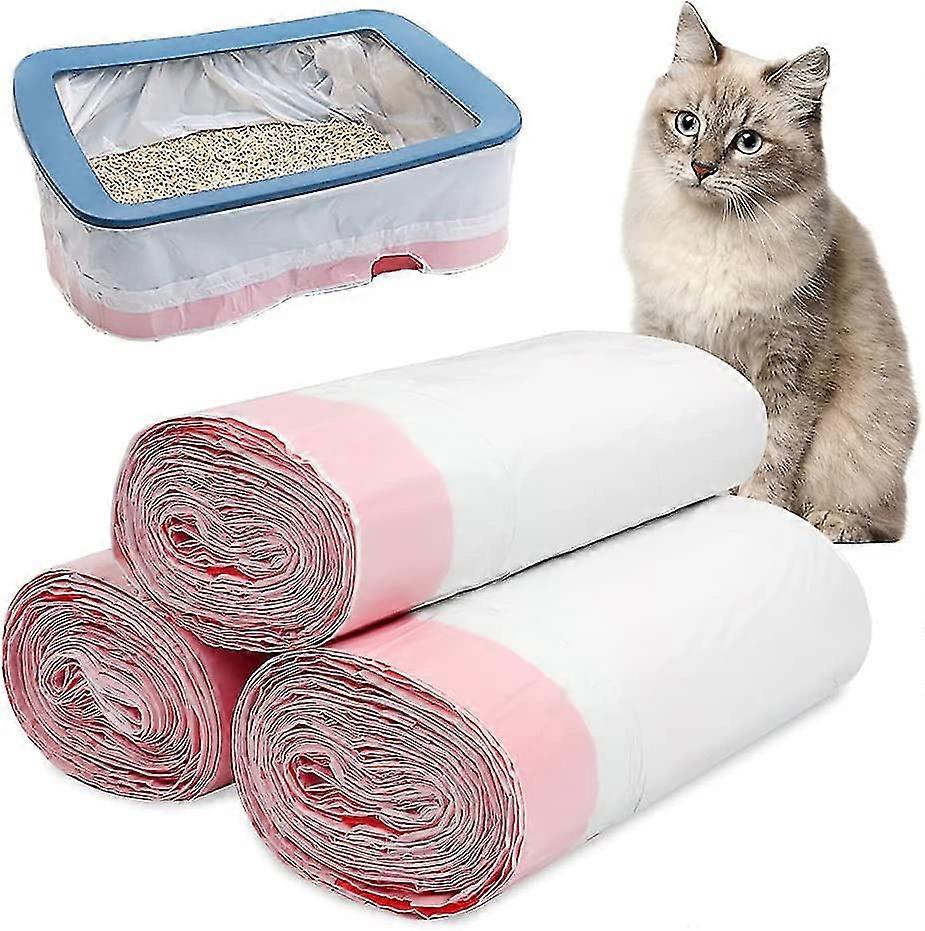30 X Cat Litter Tray Liners With Drawstrings Scratch Resistant And Leak Proof Cat Litter Bags Medium Litter Box Liners