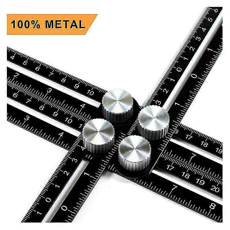 Angle Measuring Tool/multi Angle Ruler/aluminum Alloy Angle Jig Black 25cm