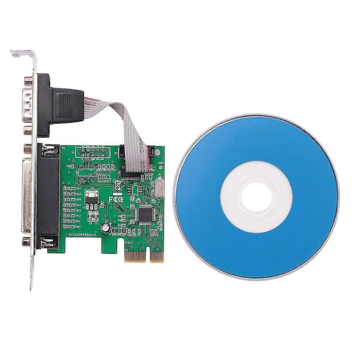 Rs232-232 seriell port & db25 skrivarens parallellport till PCI-e PCI-kortadapteromvandlare Wch382L Chi