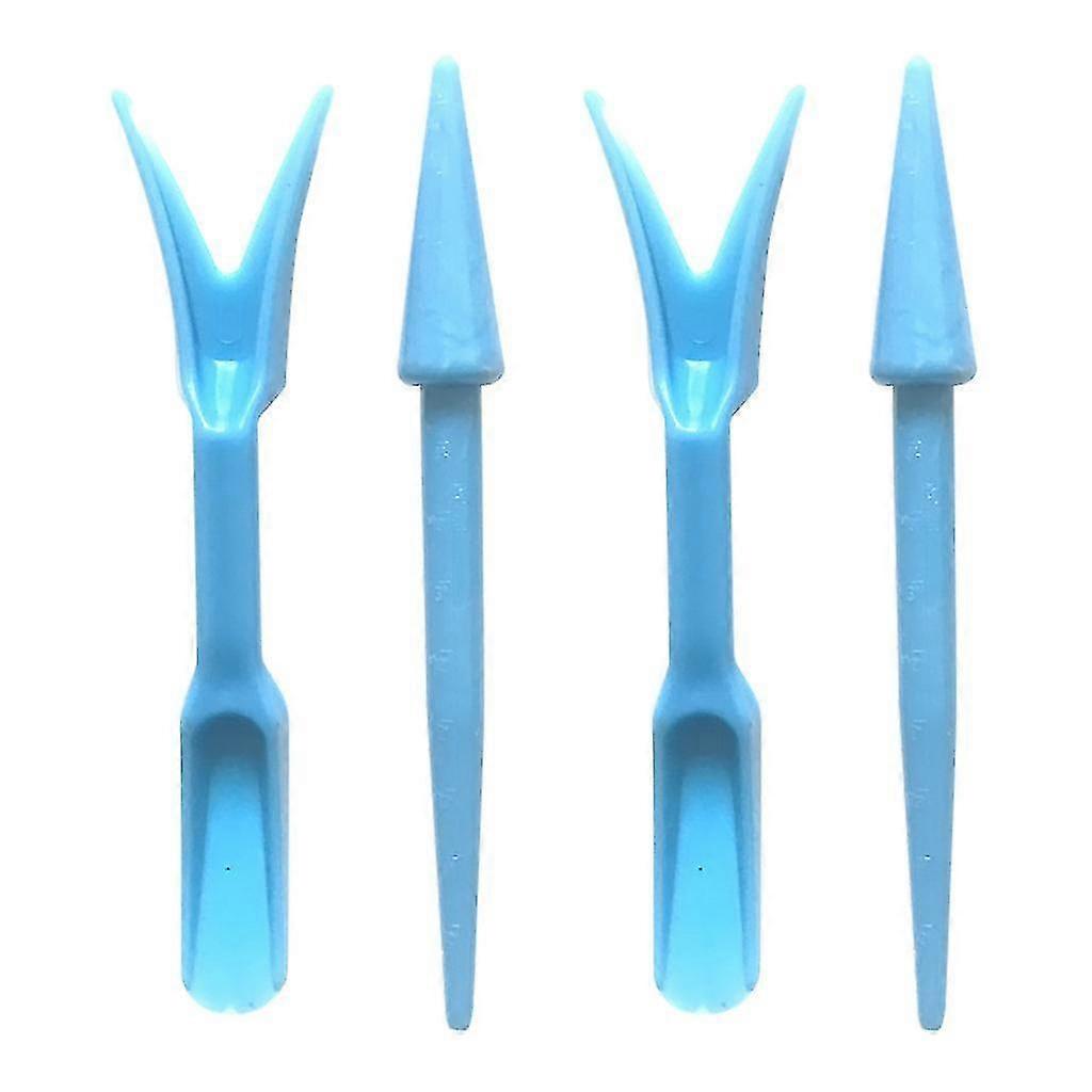Transplanting Device Planters Digging Tool Seedling Garden Nursery Trays (4 Pcs, Blue)