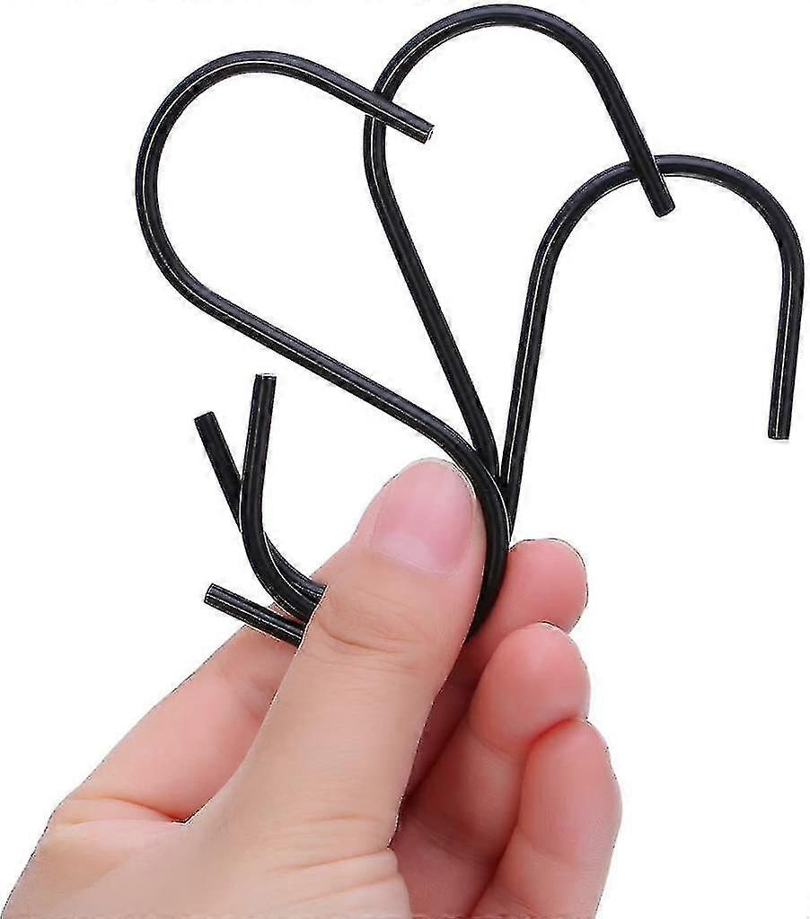 20 Pack Black S Hooks S Hanging Hooks S Shaped Hooks S Hanger Hooks
