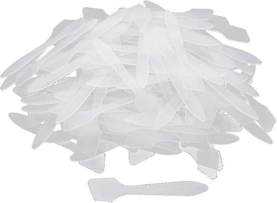 100pcs Disposable Makeup Frosted Tip Spatula Cosmetic Mask Spatula For Mixing And Sampling