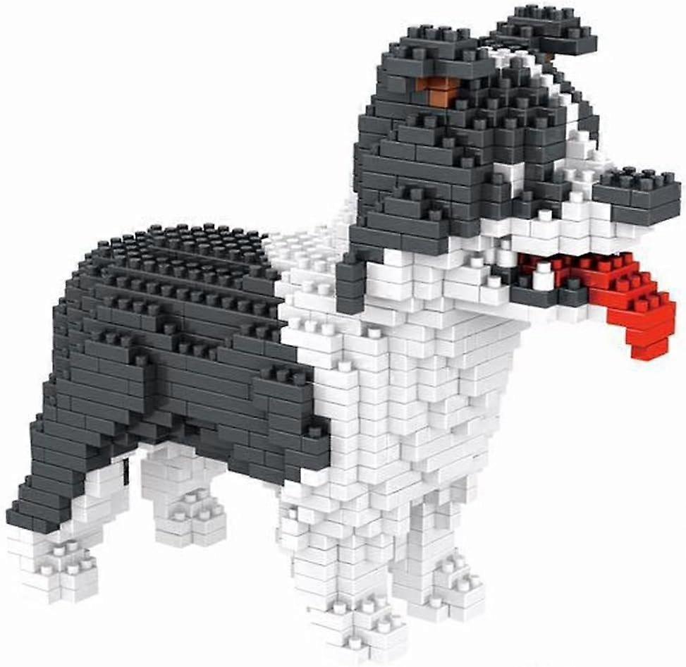 950 pieces.Border Collie Dog (Sheepdog). Figure to Assemble with nanoblocks