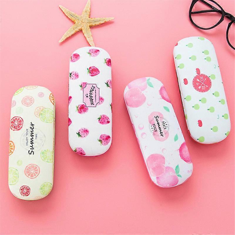 4pcs Fruit Glasses Case Portable Retro