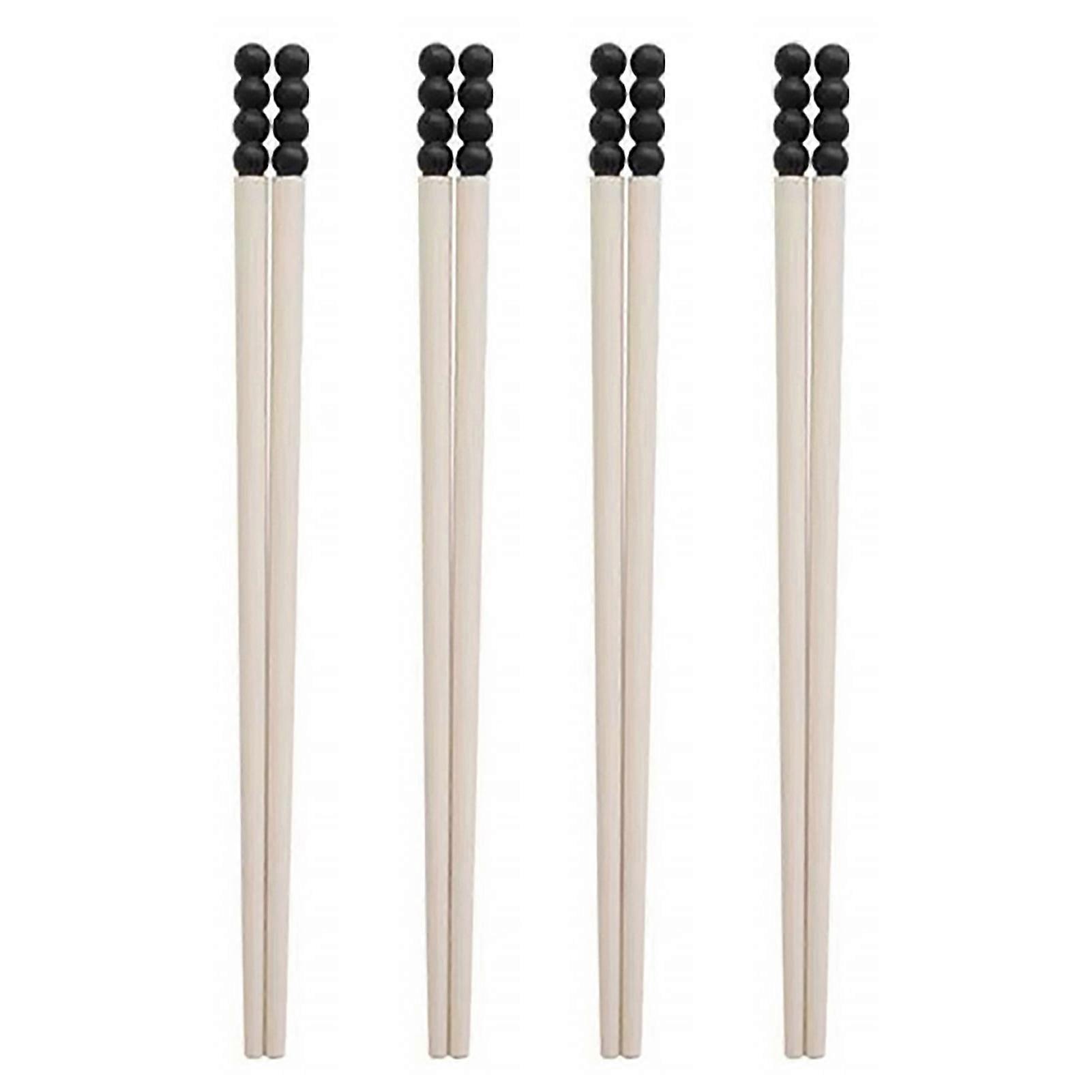 4Pcs Chinese Chopsticks Smooth Surface Food Grade Reused Comfortable Grip Sturdy Tableware Alloy Sugar-coated Haws Diner Chopsticks Dining Room Supply