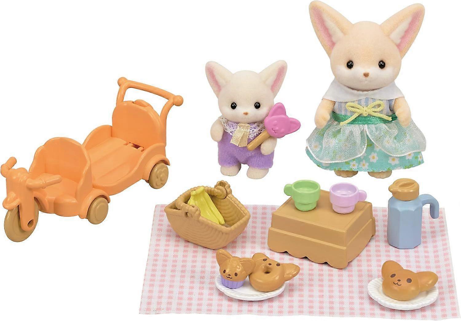 Sylvanian Families - Sunny Picnic Set Fennec Fox Sister & Baby Kids Toy