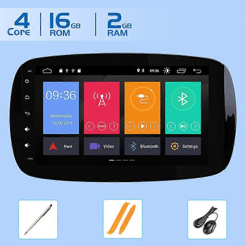 4Core Android 10 Voiture Lecteur Multimédia Pour /Benz Smart Fortwo 2016 2017 2018 RDS Radio 9" Navigation GPS Stéréo Wifi DAB