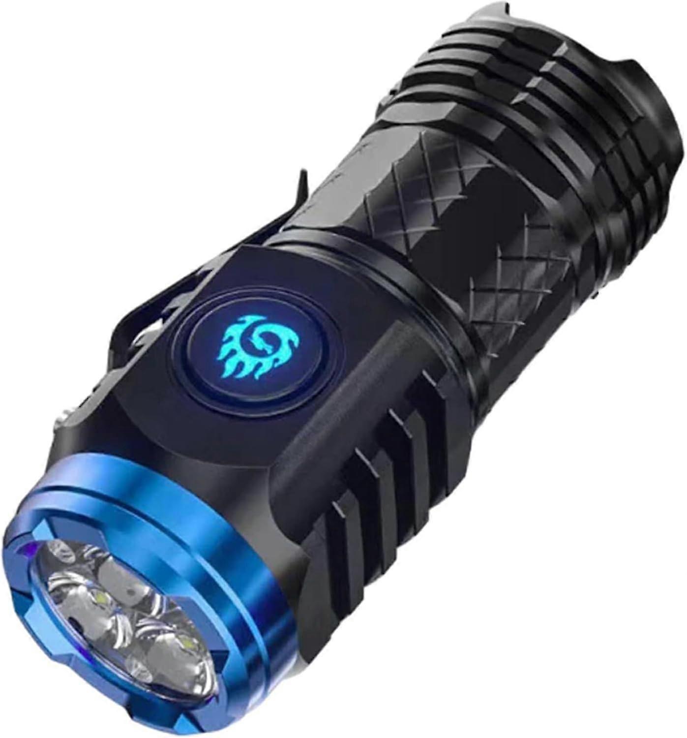 Three-eyed Monster Mini Flashlight, Rechargeable Led Flashlights High Lumens Flash Light, Waterproof Handheld Spot Light