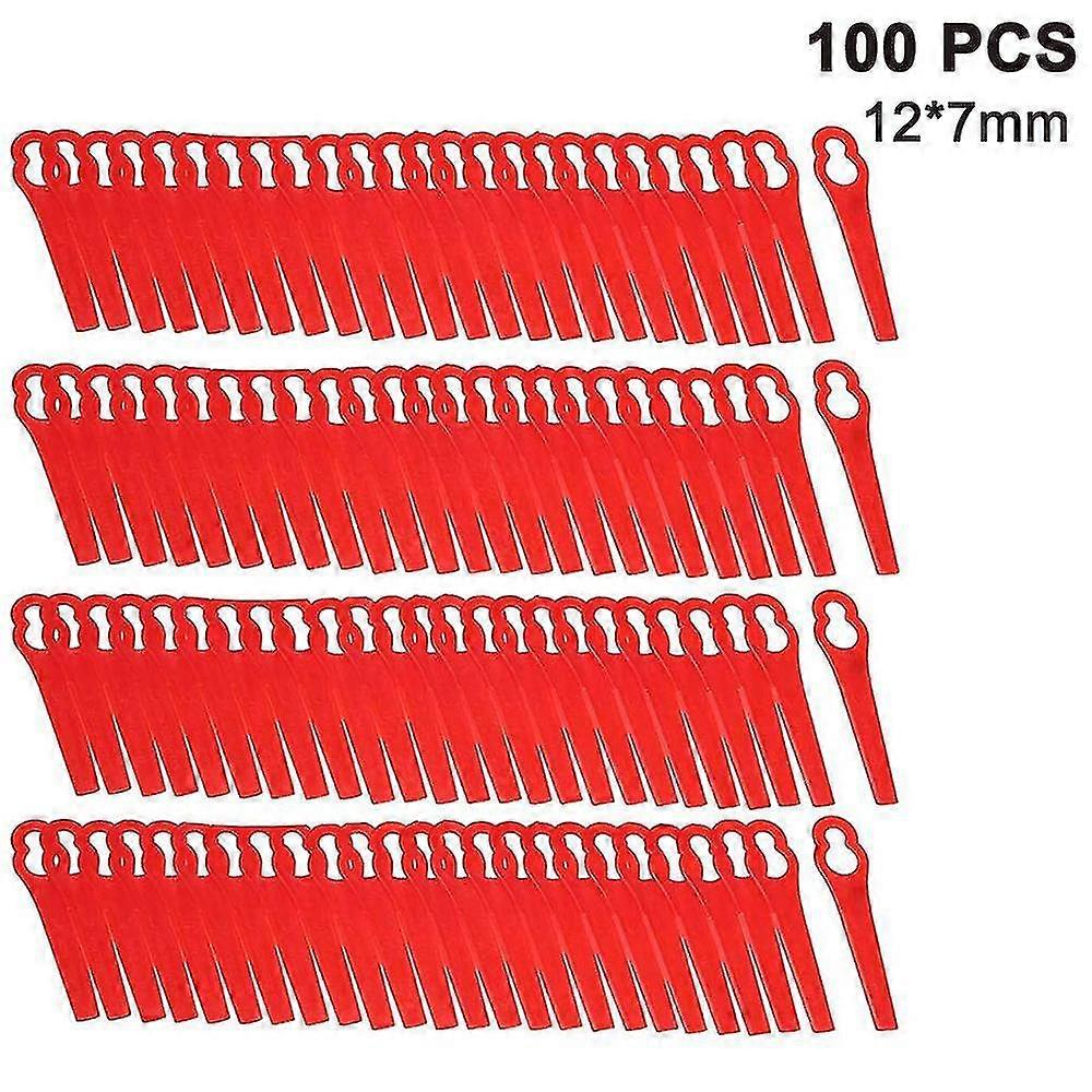 Πλαστικές λεπίδες κοπής γρασιδιού 100pcs ασύρματες λεπίδες strimmer